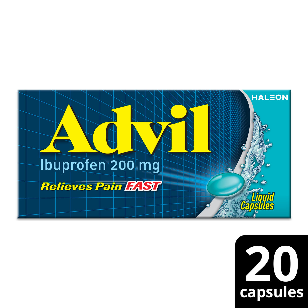 Advil Liquid Capsules for Fast & Effective Pain Relief, 200mg Ibuprofen 20 Pack
