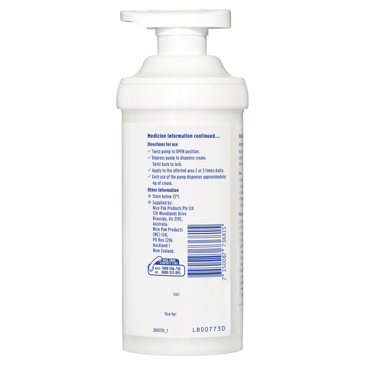 E45 Moisturising Cream for Dry Skin and Eczema (Pump format)
