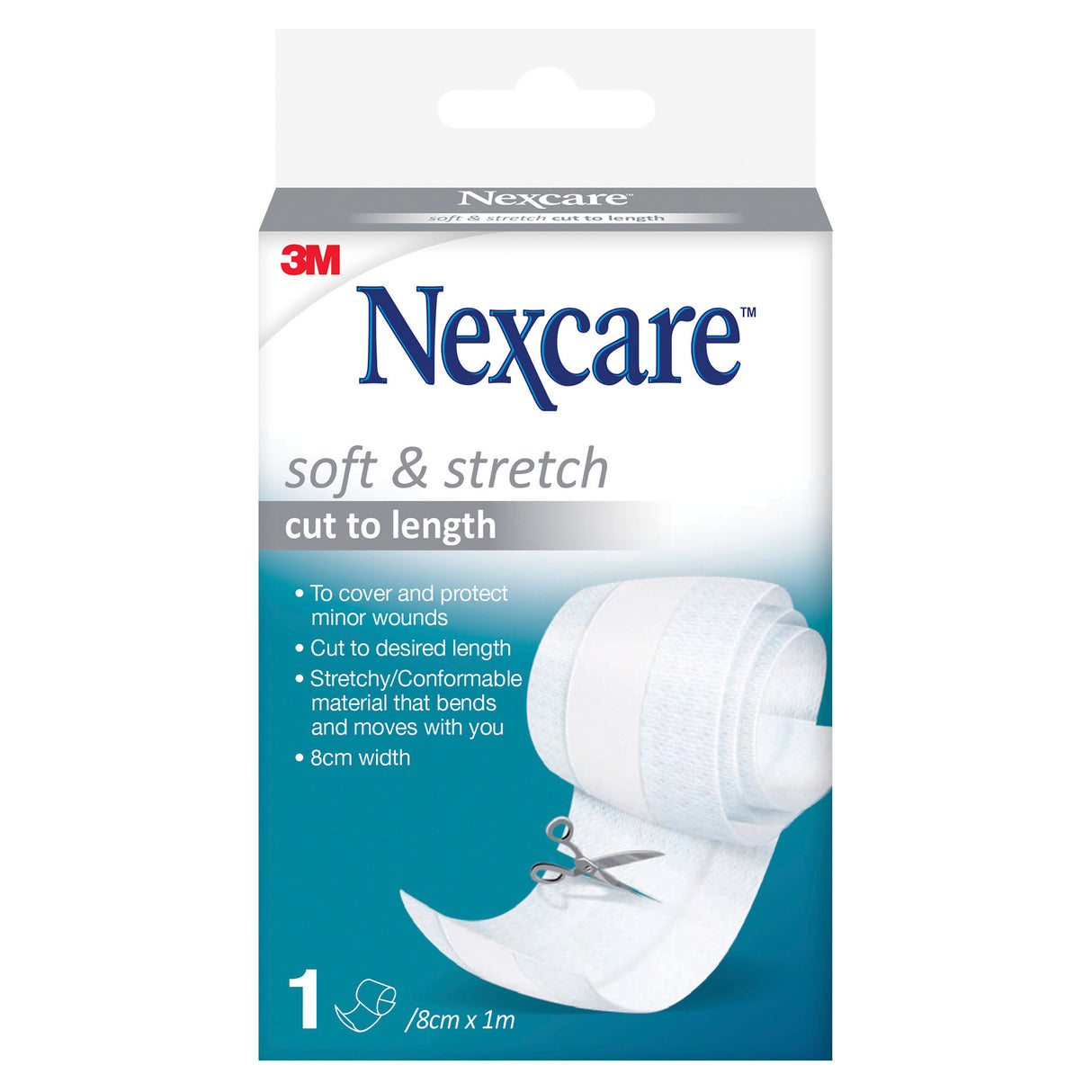 Nexcare Soft & Stretch 8cm x 1M