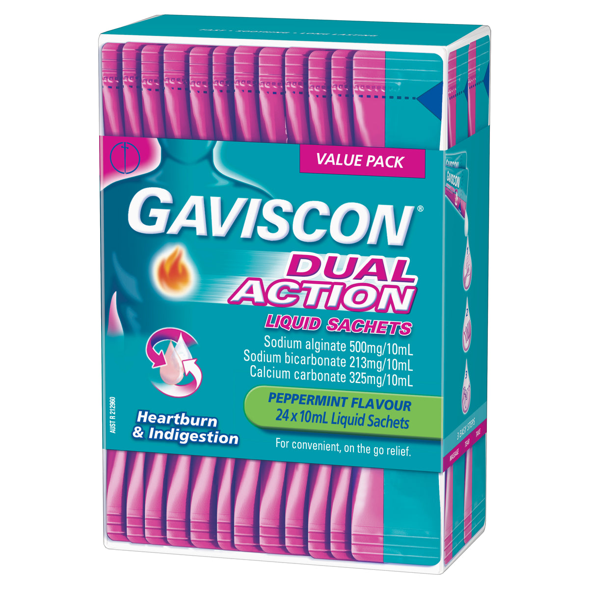 GAVISCON DA Liq P/Mint Sach 10ml 24s