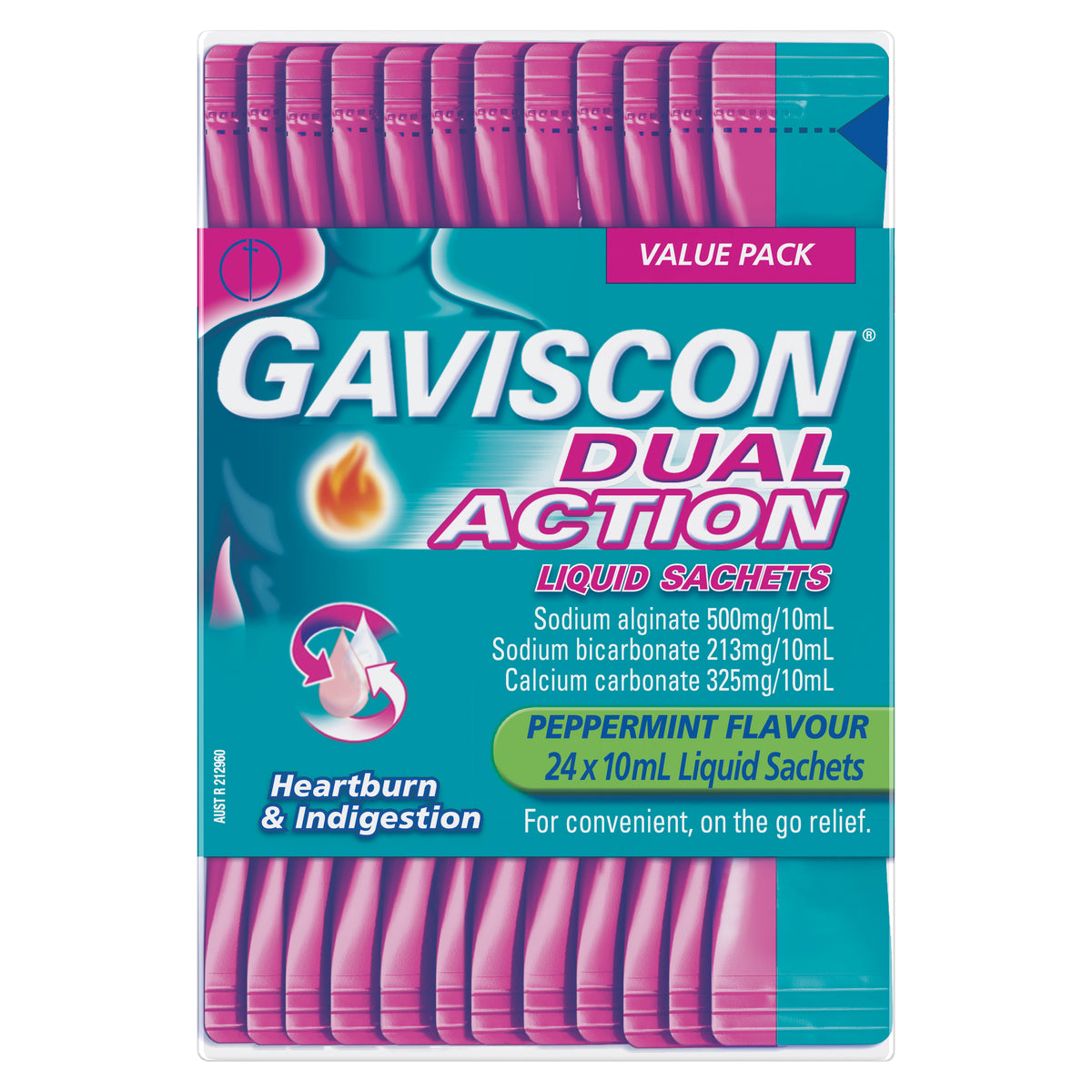 GAVISCON DA Liq P/Mint Sach 10ml 24s