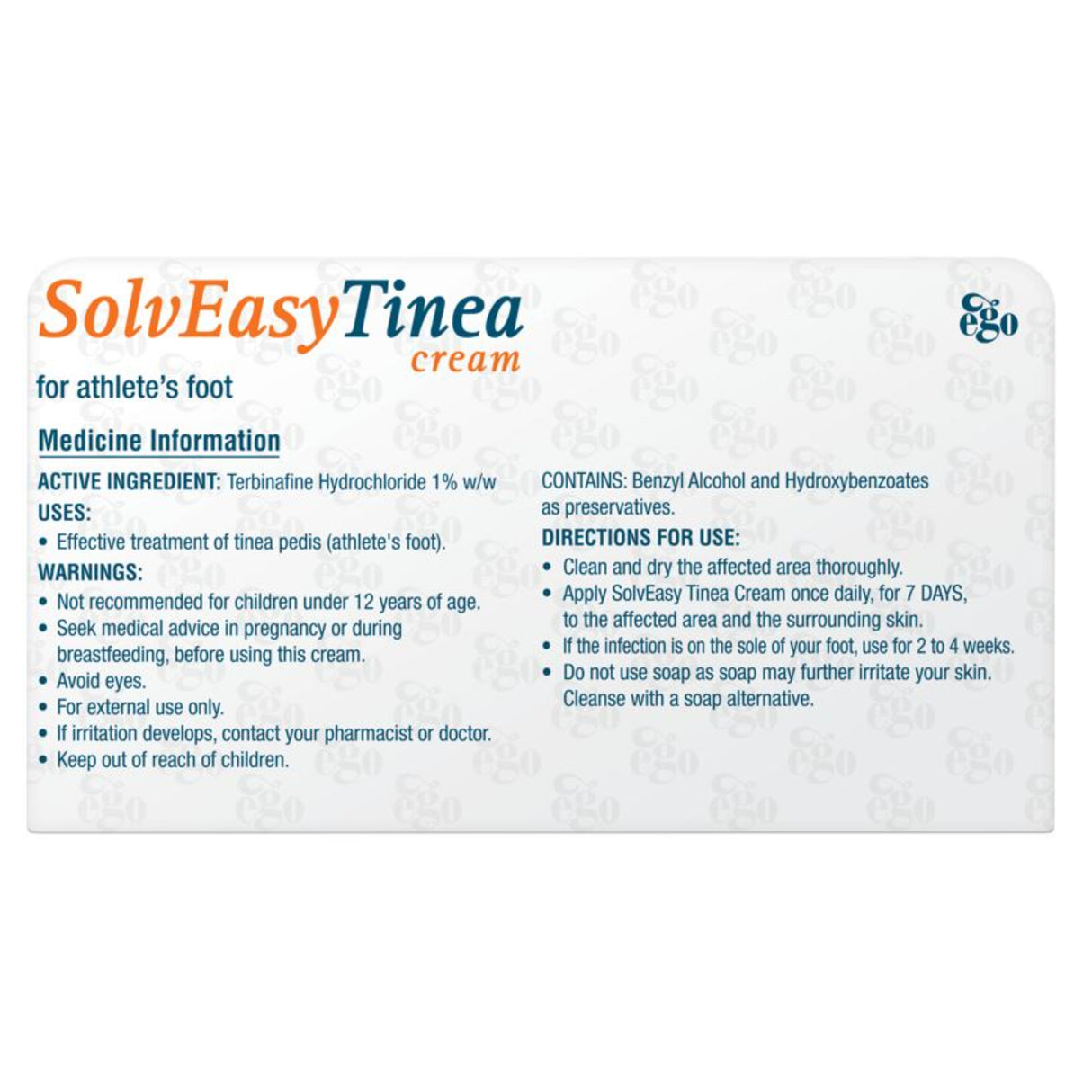 Ego Solv Easy Tinea 1% 15g
