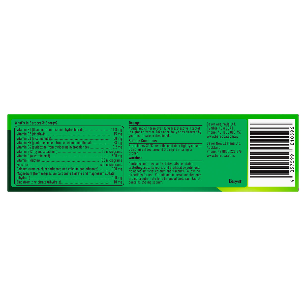 Berocca Energy Pinelime Crush Tablets 15s