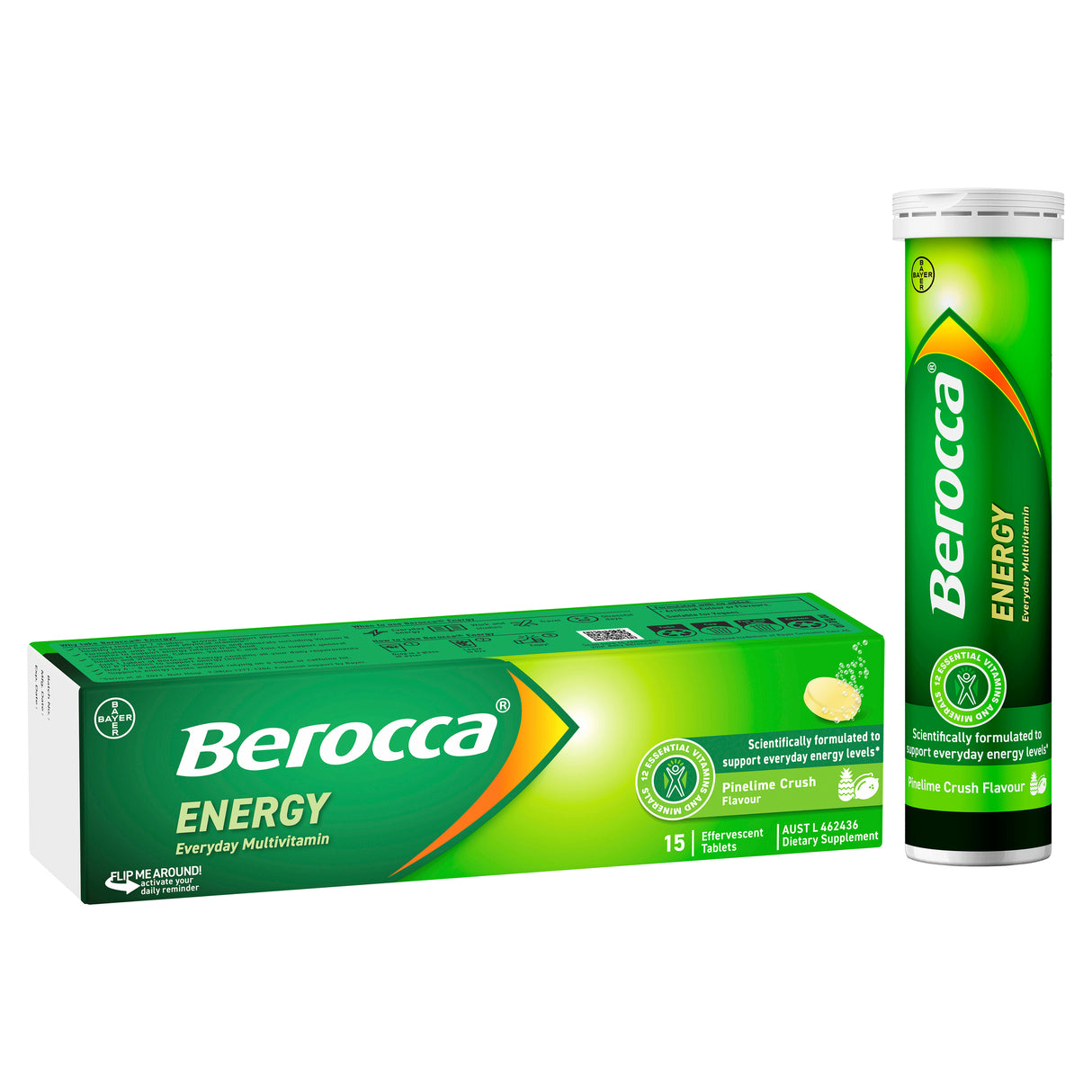 Berocca Energy Pinelime Crush Tablets 15s