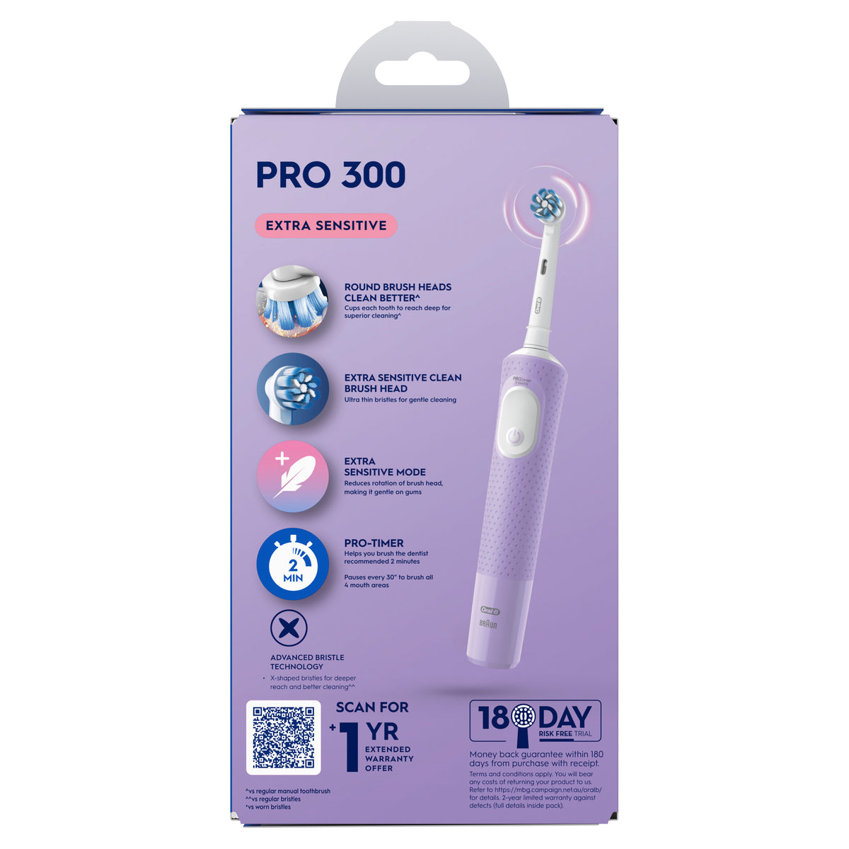 Oral-B Pro 300 Clean PBrush Lilac
