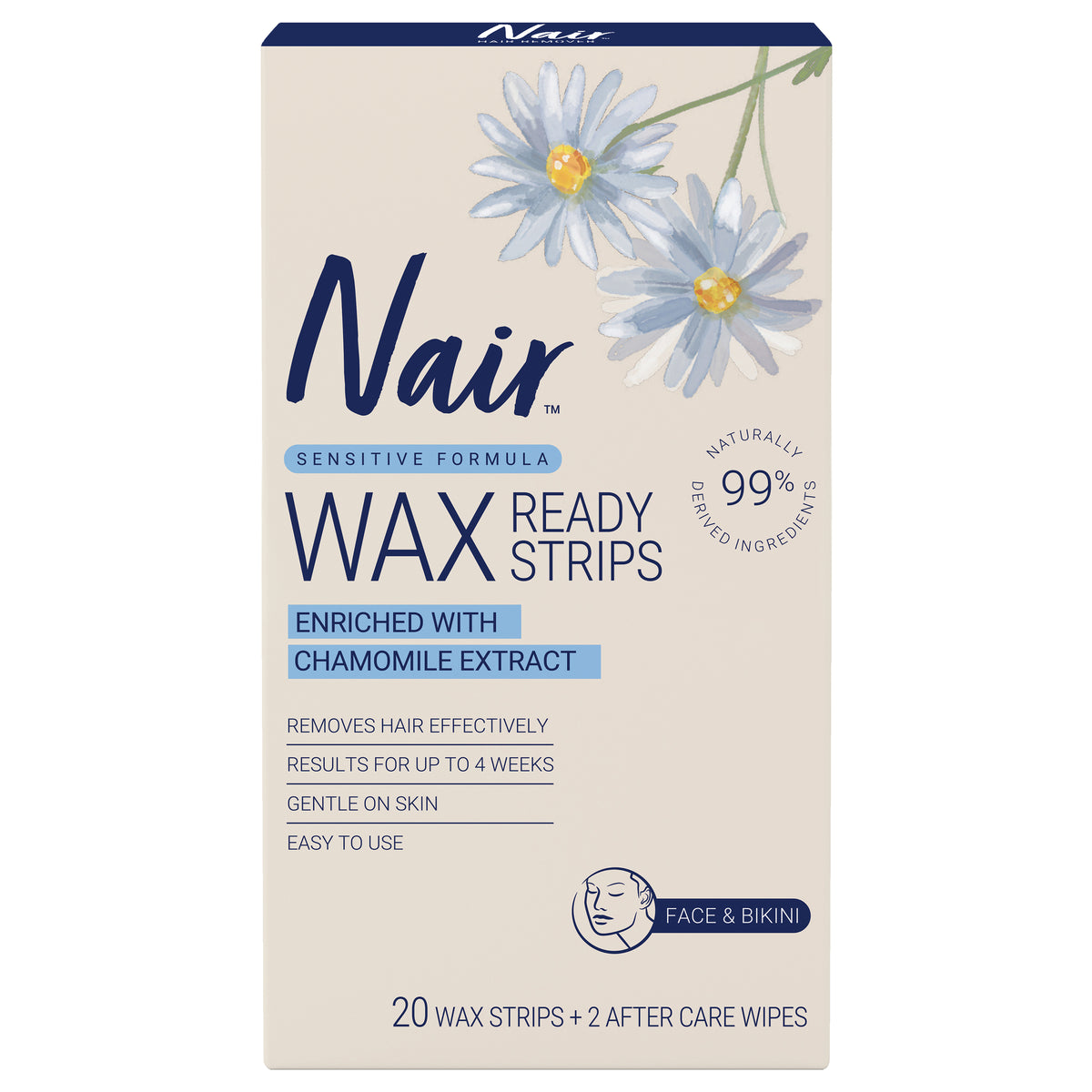 Nair Soft Natural Wax Strips Mini 20 Pack