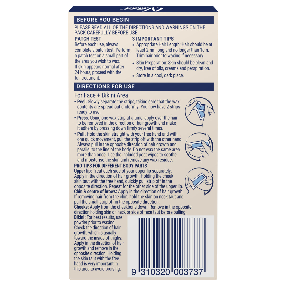 Nair Soft Natural Wax Strips Mini 20 Pack