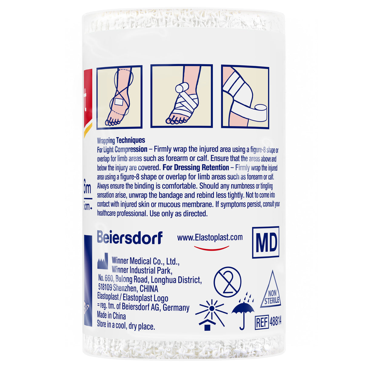 Elastoplast Medium Weight Crepe Bandage Unstretched 7.5cm x 1.6m