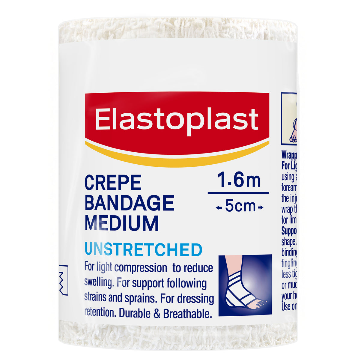 Elastoplast Medium Weight Crepe Bandage 5cmx1.6m