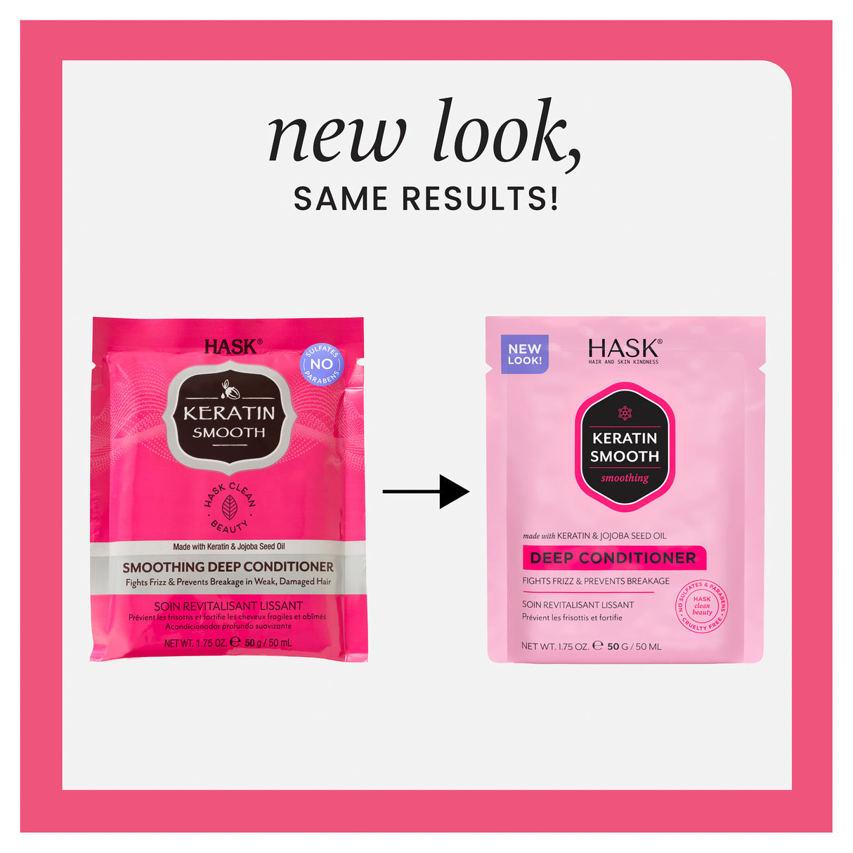 Hask Keratin Protein Smoothing Deep Conditioner Sachet 50g
