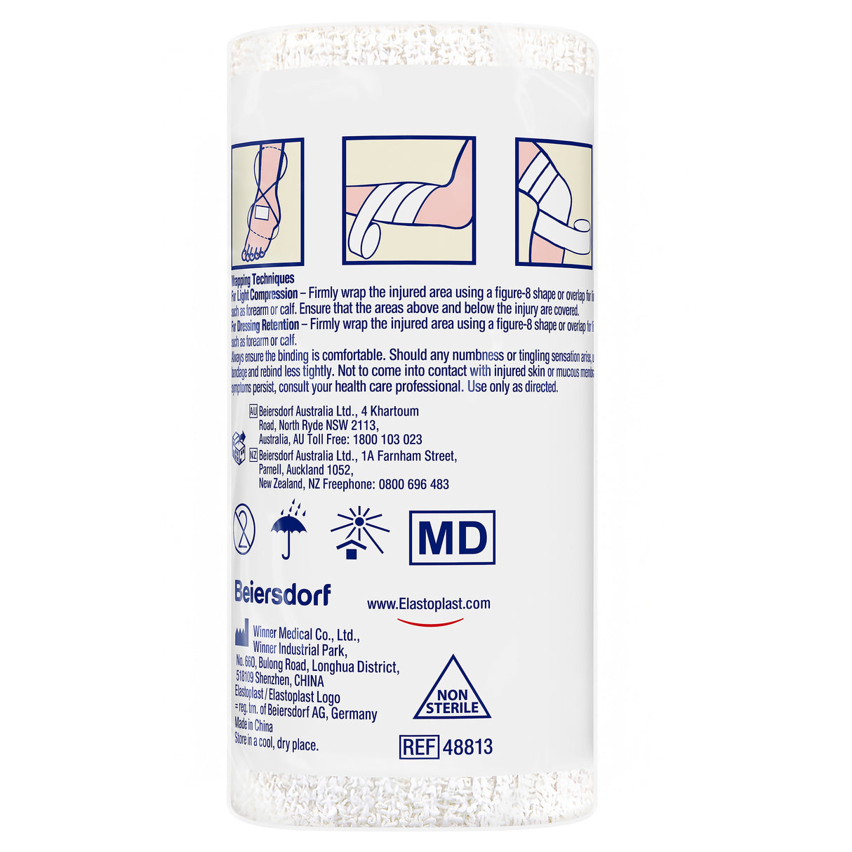 Elastoplast Medium Weight Crepe Bandage 10cmx1.6m
