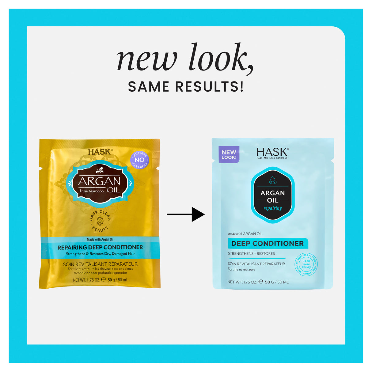 Hask Argan Oil Repairing Deep Conditioner Treatment Pack 50g