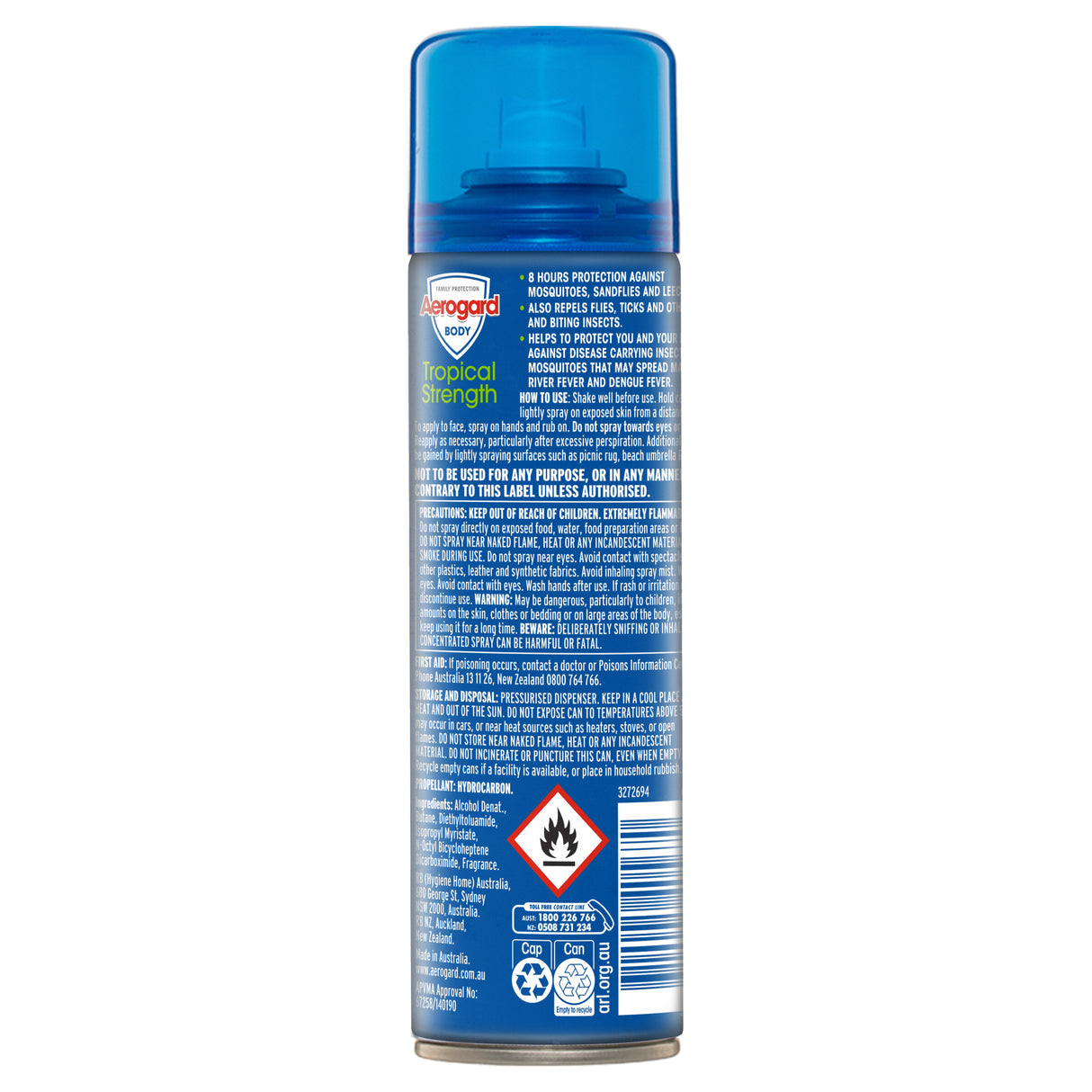 Aerogard Tropical Strength Insect Repellent Aerosol Spray 150 g