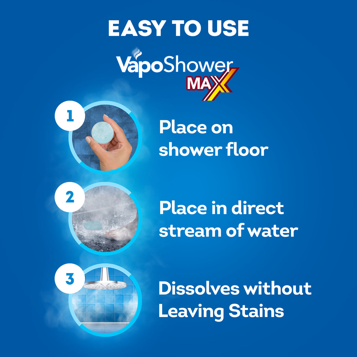 VICKS Vaposhower Max 4pk