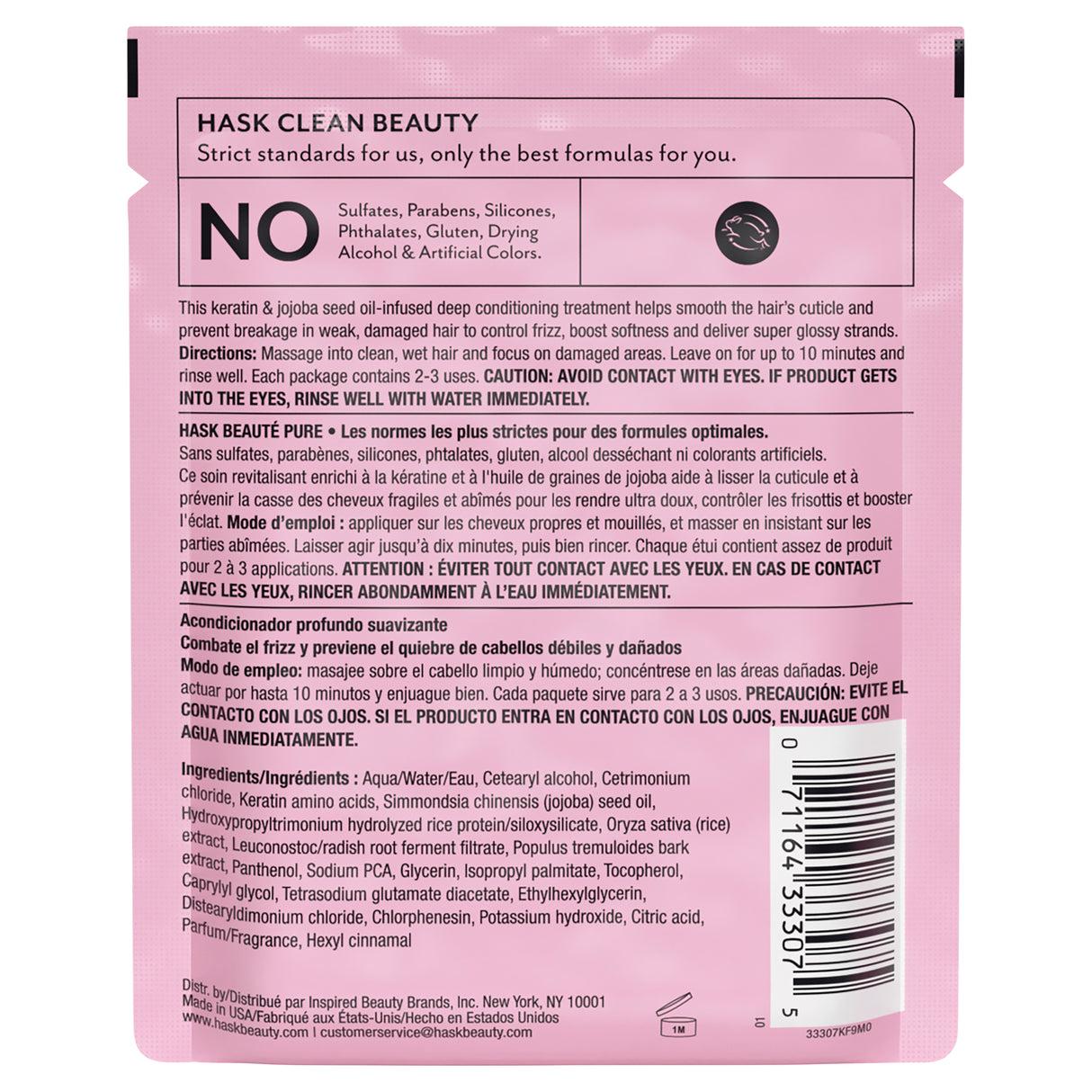 Hask Keratin Protein Smoothing Deep Conditioner Sachet 50g