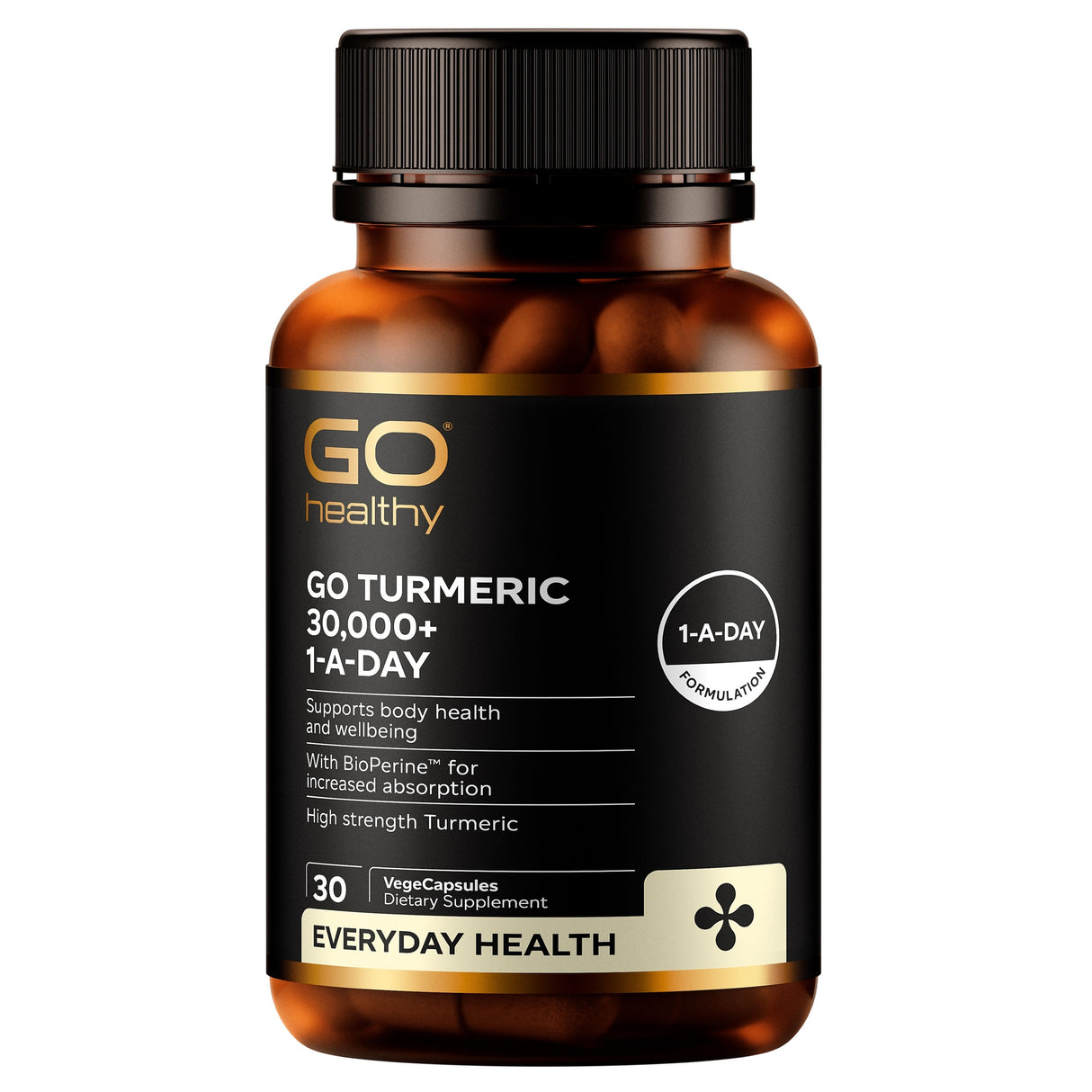 GO Healthy GO Turmeric Supplement 30,000+ 1-A-Day 30 VCaps
