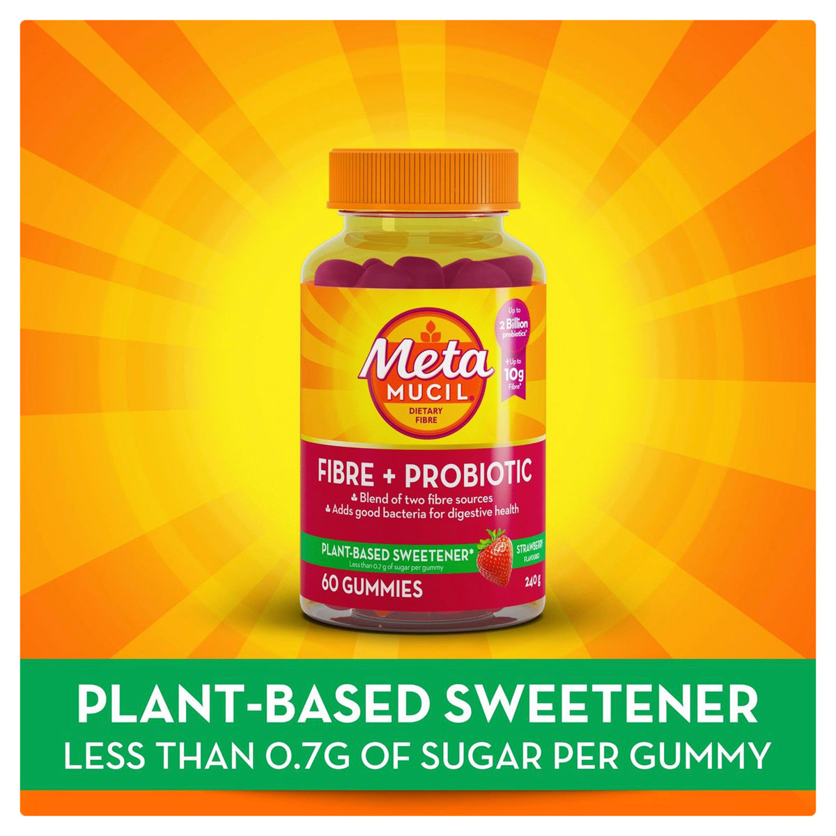 Metamucil Fibre + Probiotics 60 Gummies