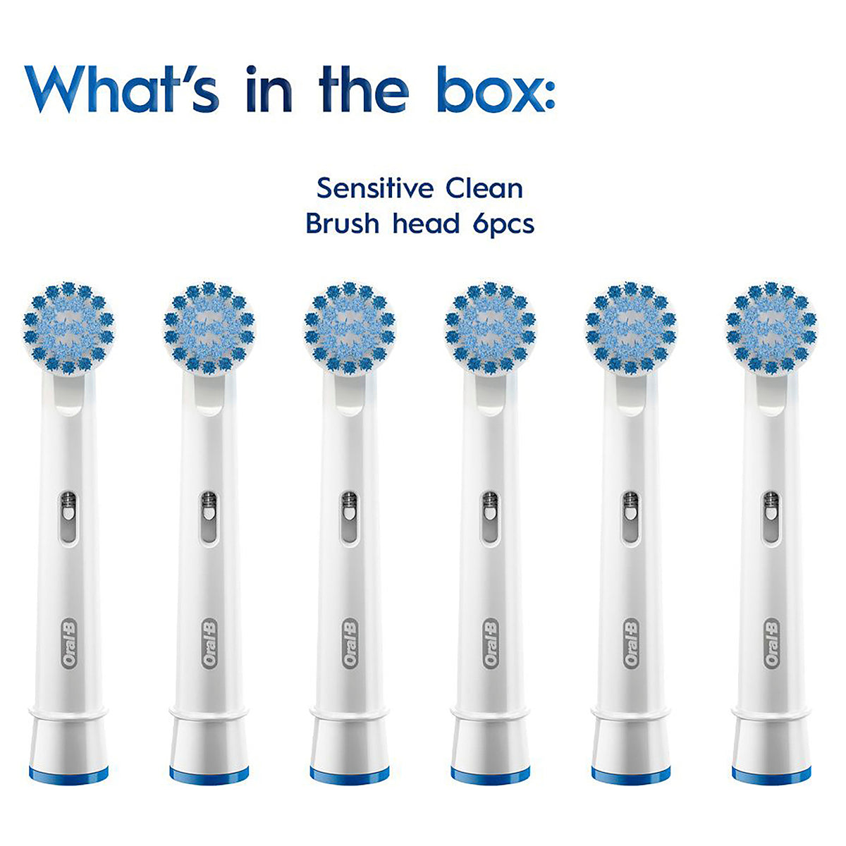 Oral-B Sensitive Clean Electric Toothbrush Heads White 6pk