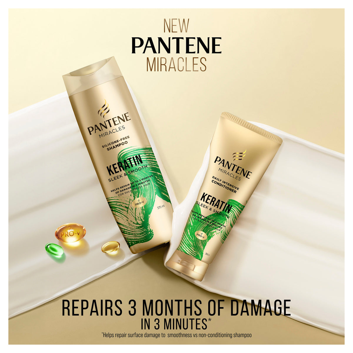 Pantene 3MM Keratin Smooth & Silky Conditioner 350ml