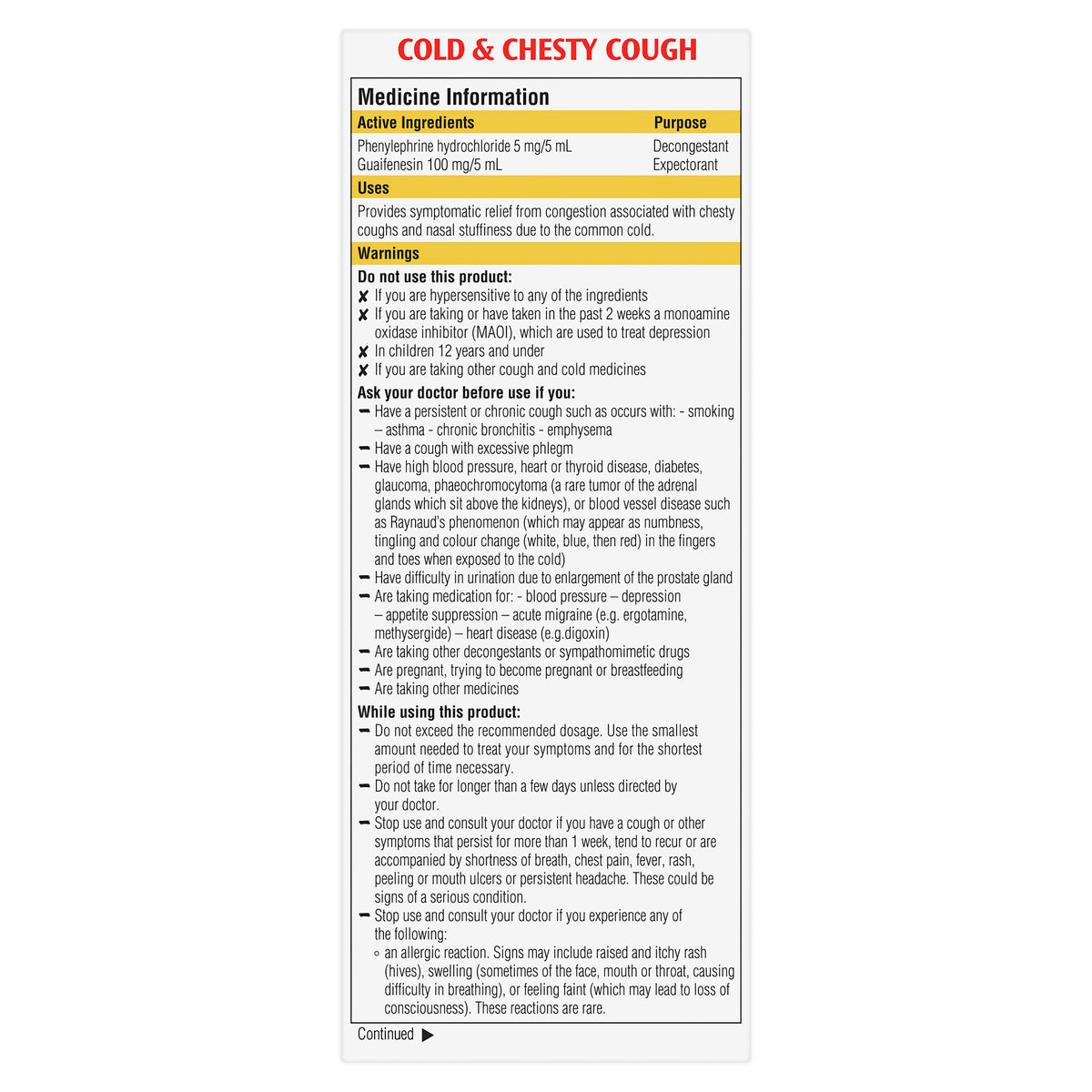 ROBITUSSIN Cold&Chesty Cough 200ml