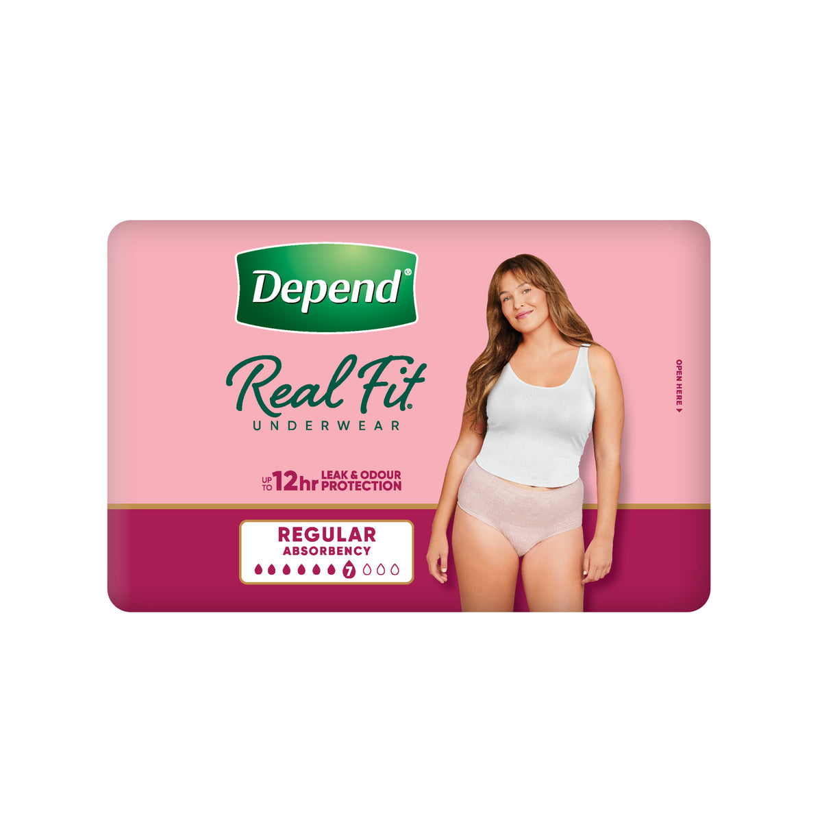 Depend Real Fit Incontinence Underwear Regular Women Extra Large 8 Pack