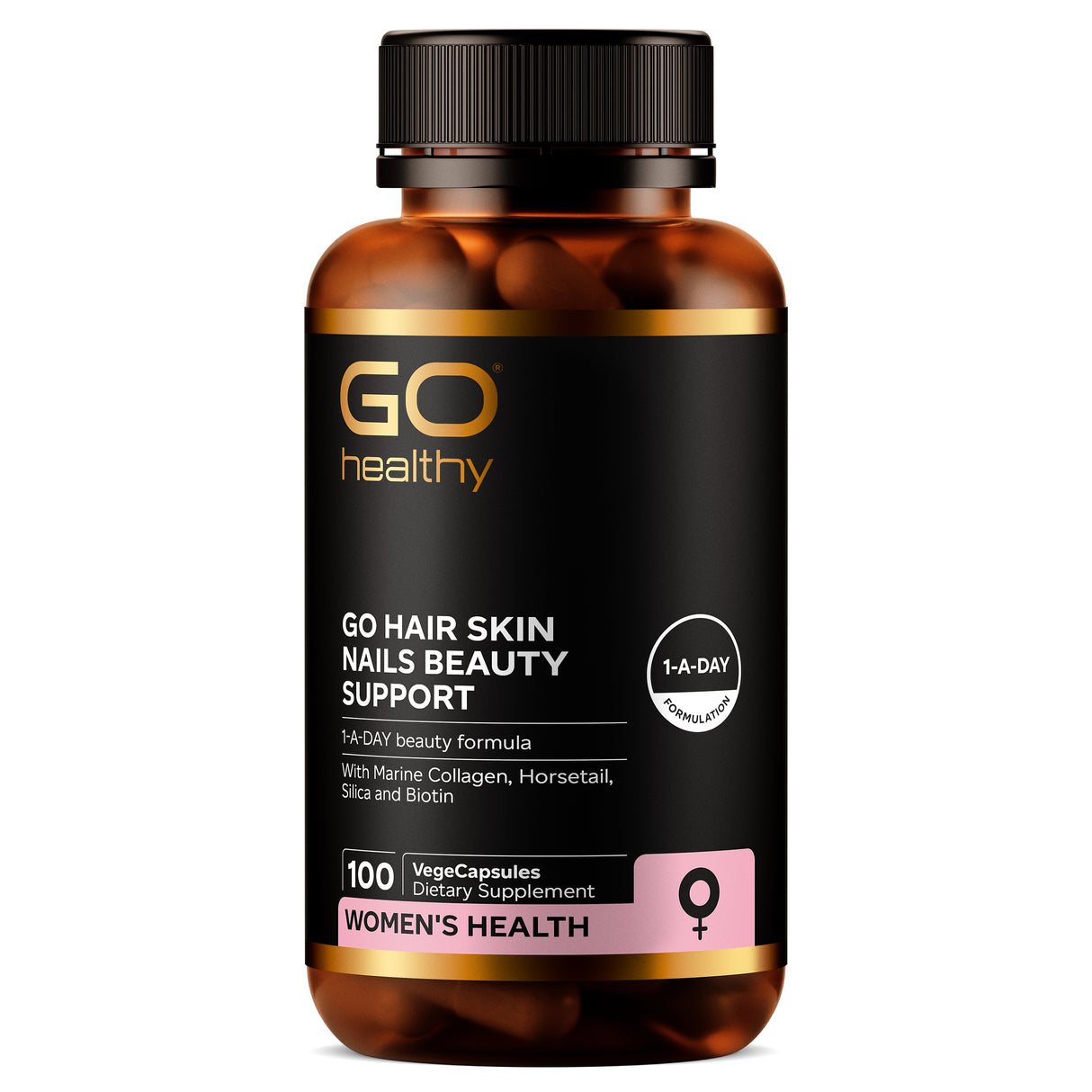 GO Healthy GO Hair, Skin & Nails Beauty Support Supplement 100 VCaps
