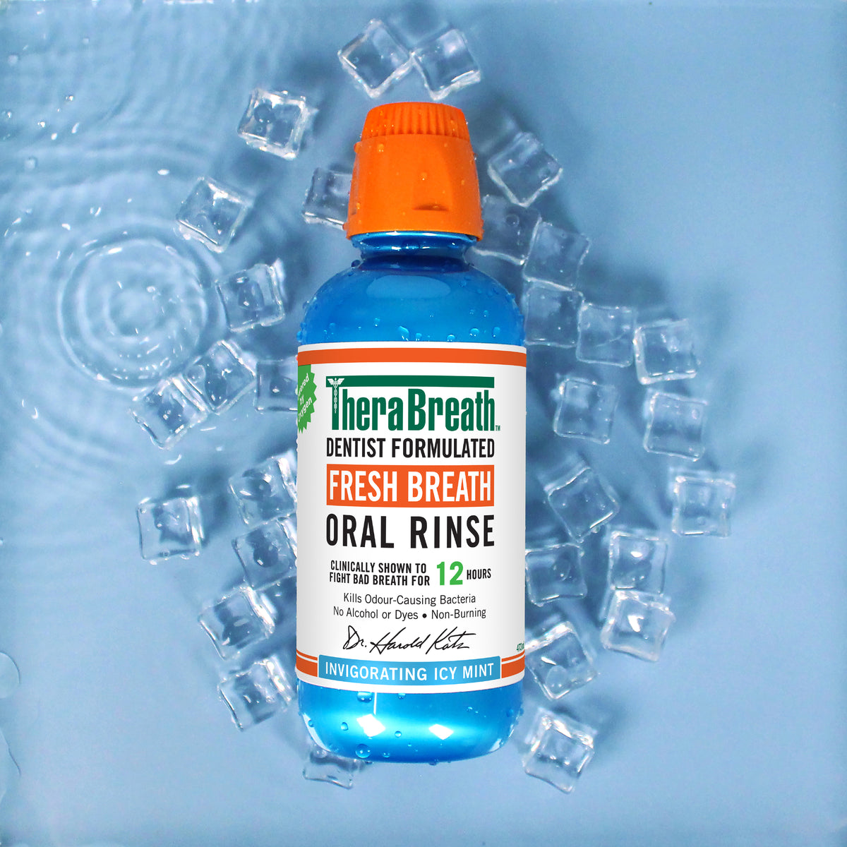 TheraBreath Oral Rinse Icy Mint 1l