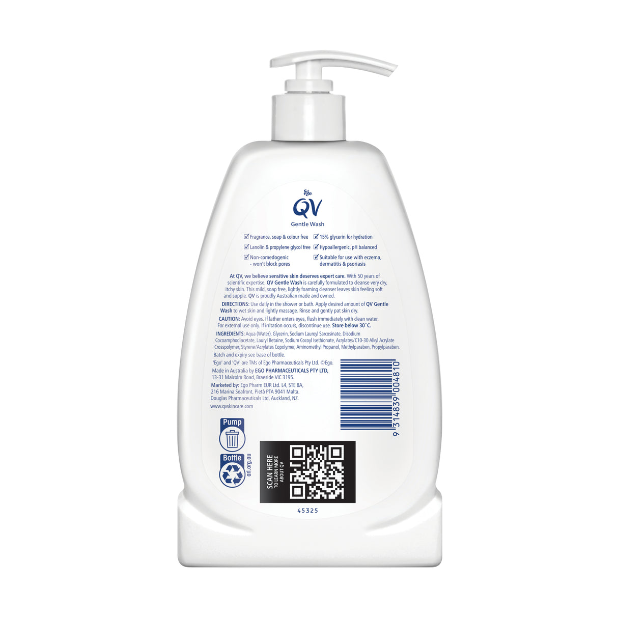 Ego QV Gentle Wash 500ml