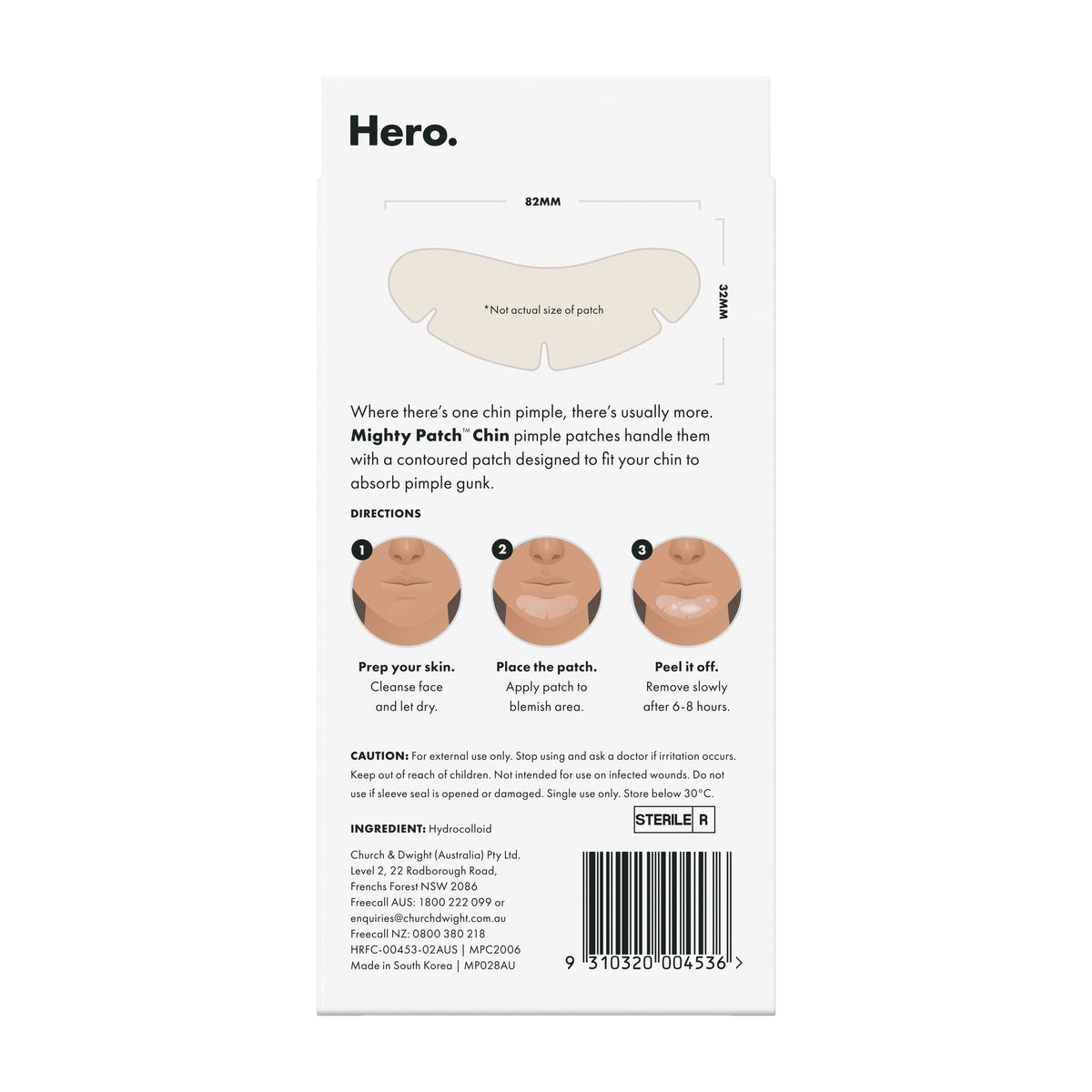 Hero Mighty Patch Chin 8 Count
