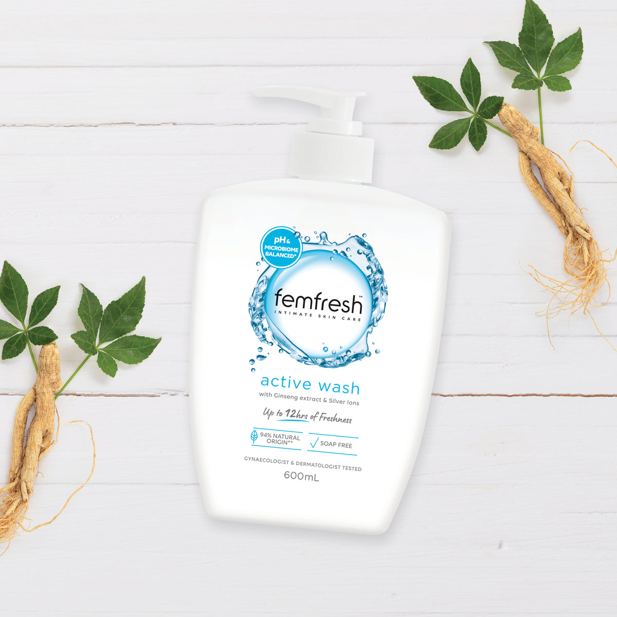 Femfresh Deodorising Active Wash 600ml