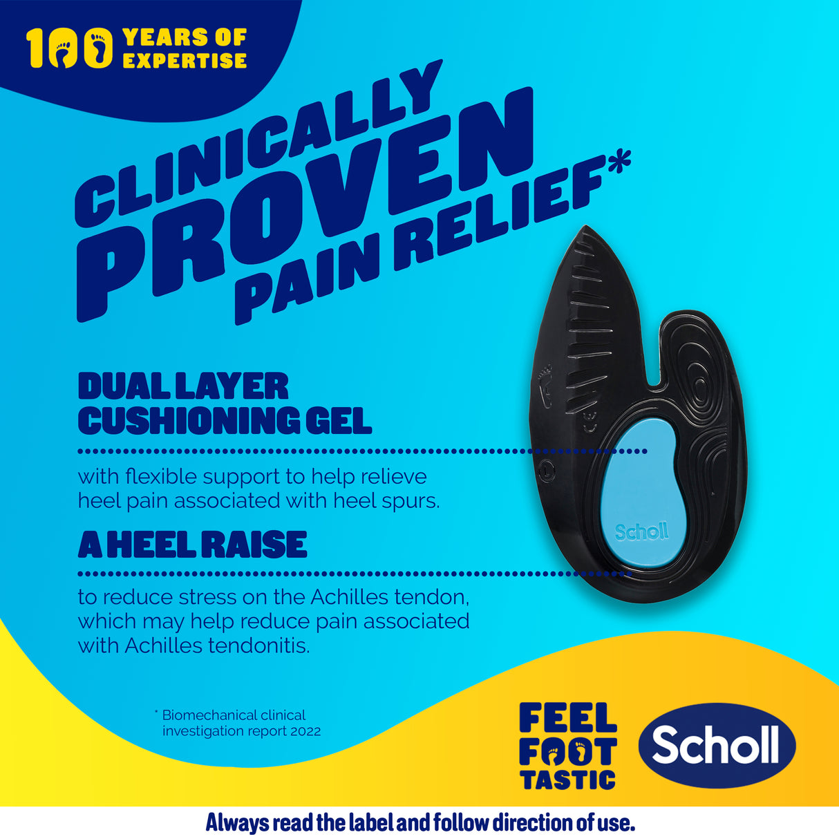 Scholl In-Balance Heel Orthotic Insole Medium Size 7 - 8.5