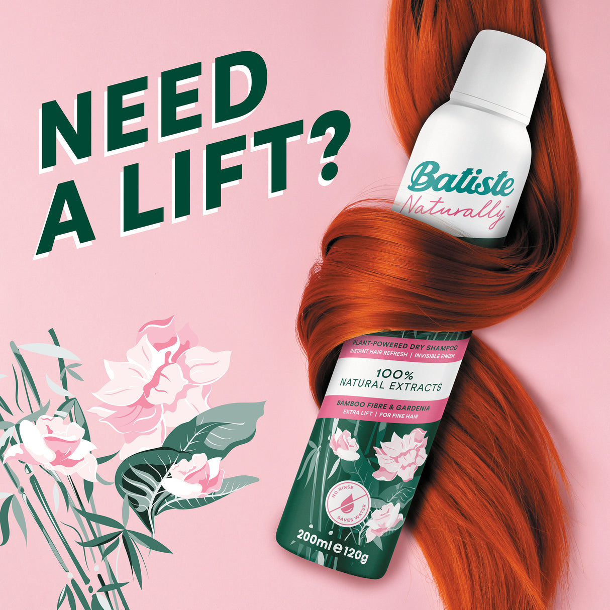 Batiste Dry Shampoo Bamboo Fiber & Gardenia 200ml
