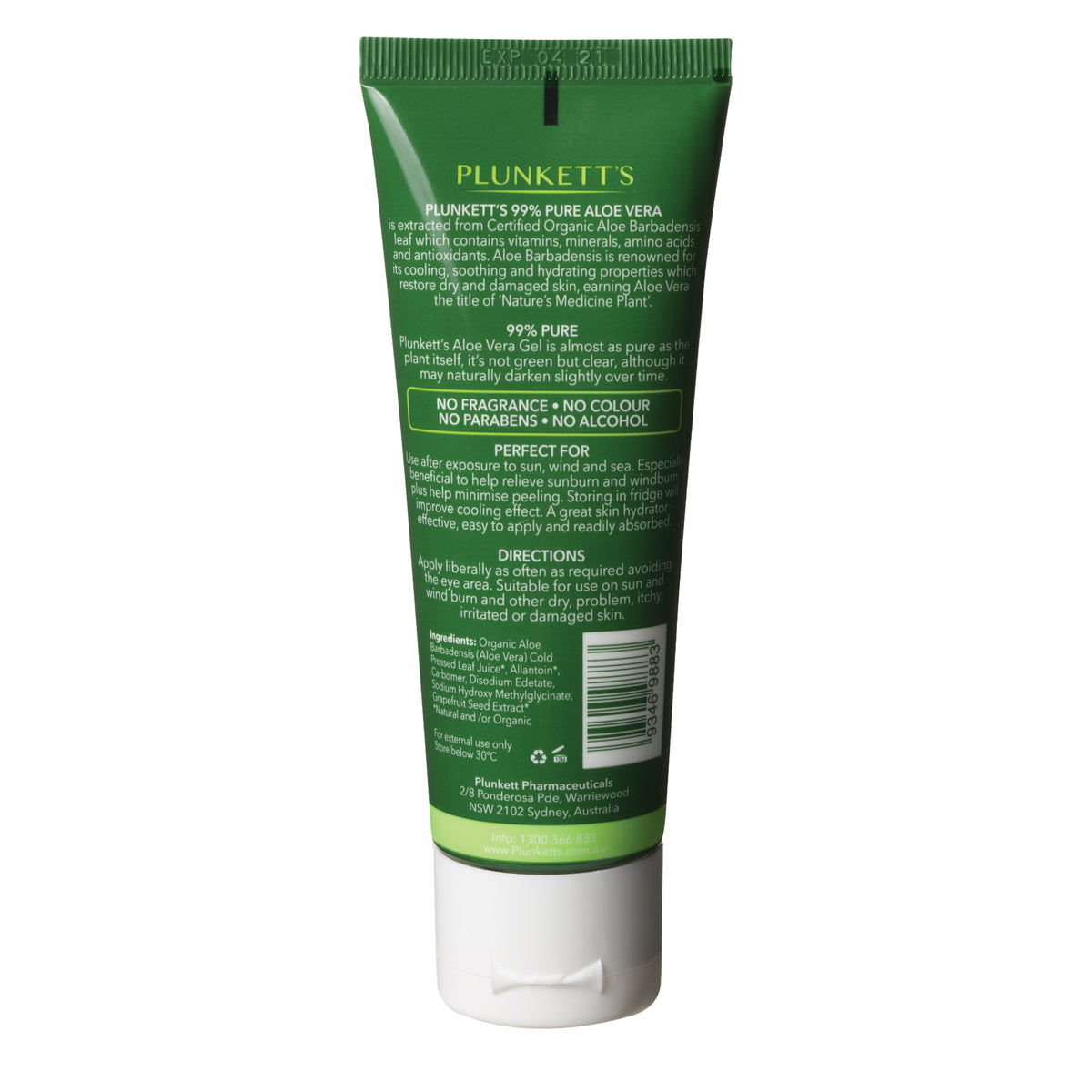 Plunkett's 99% Pure Aloe Vera Soothing Gel 75g