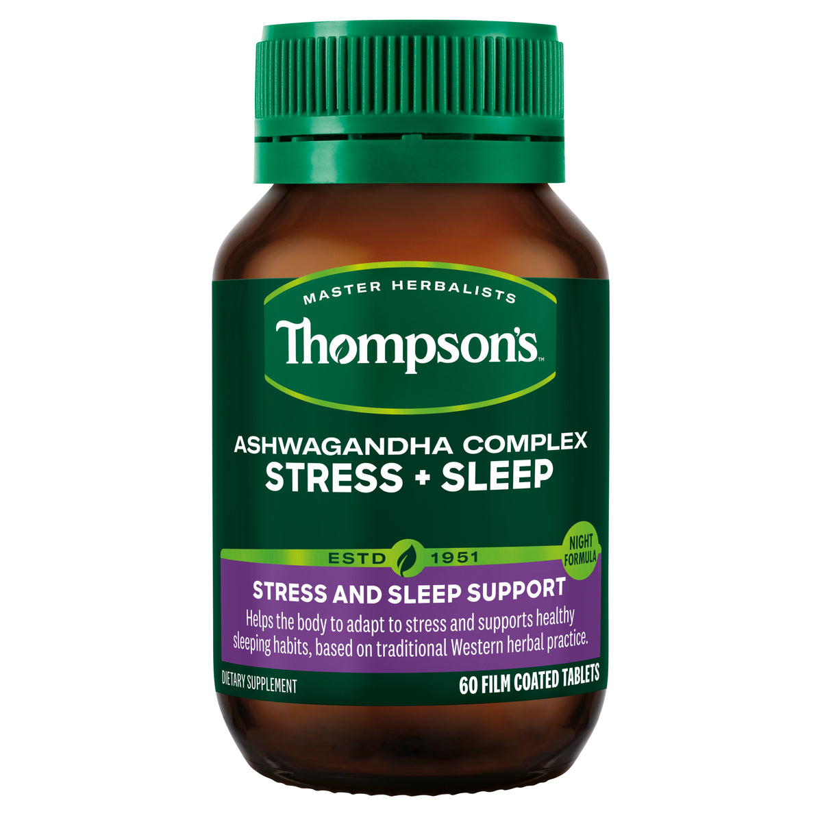 Thompson's Ashwagandha Complex Stress + Sleep 60 Tablets