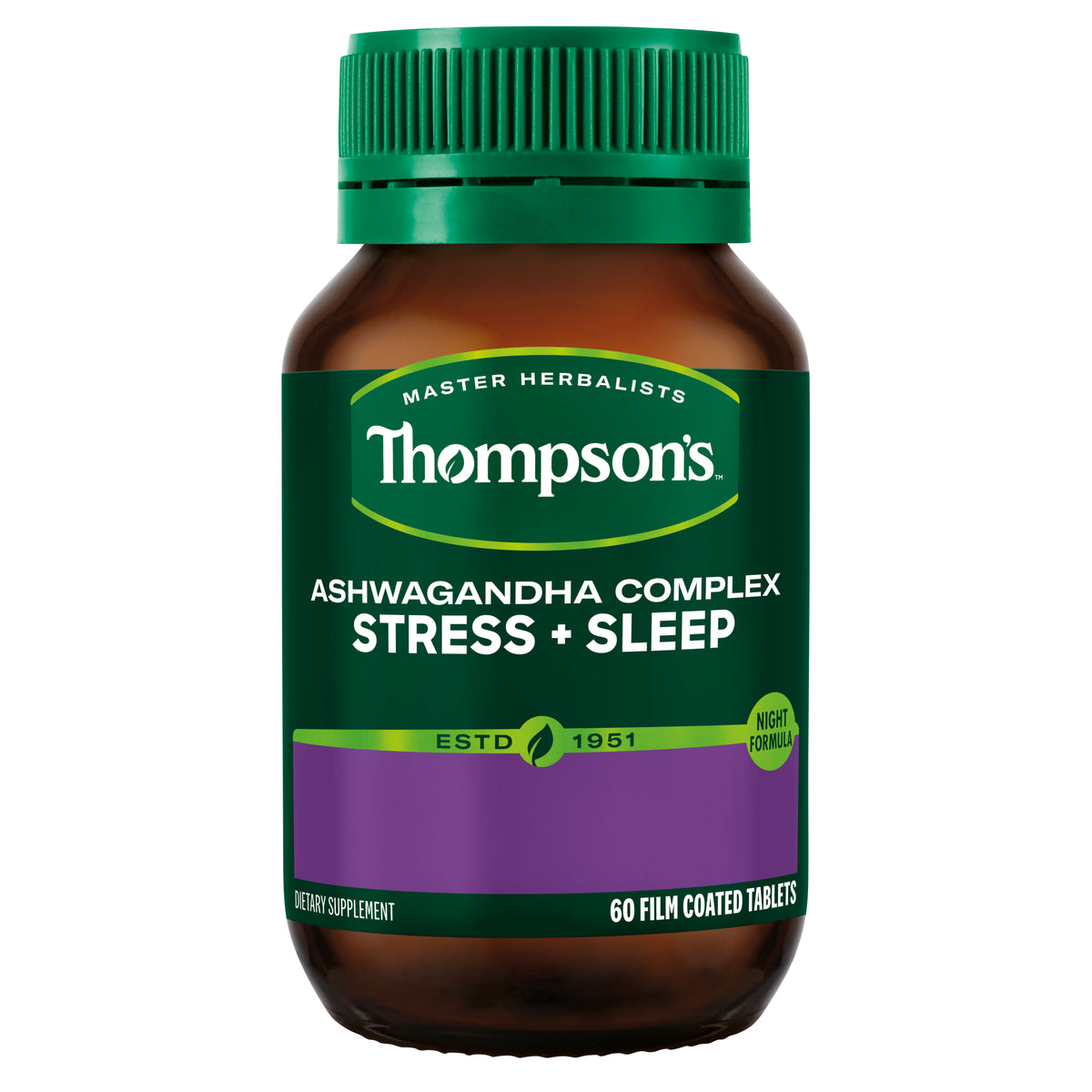 Thompson's Ashwagandha Complex Stress + Sleep 60 Tablets