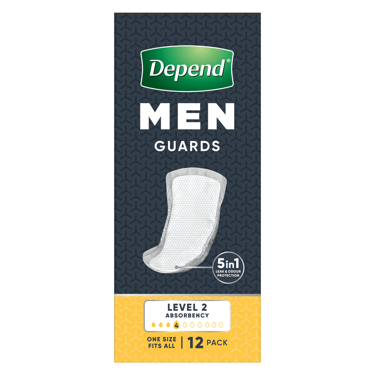 Depend Incontinence Guards Men 12 Pack