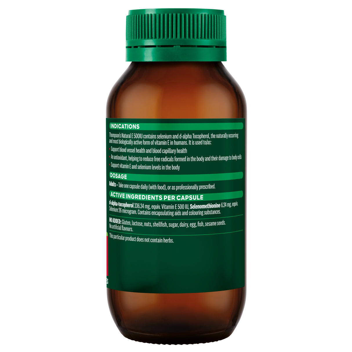 Thompson's Vitamin E Natural 500IU 100 Capsules