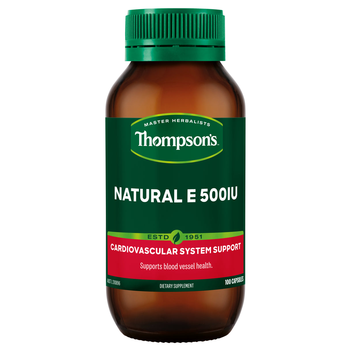 Thompson's Vitamin E Natural 500IU 100 Capsules