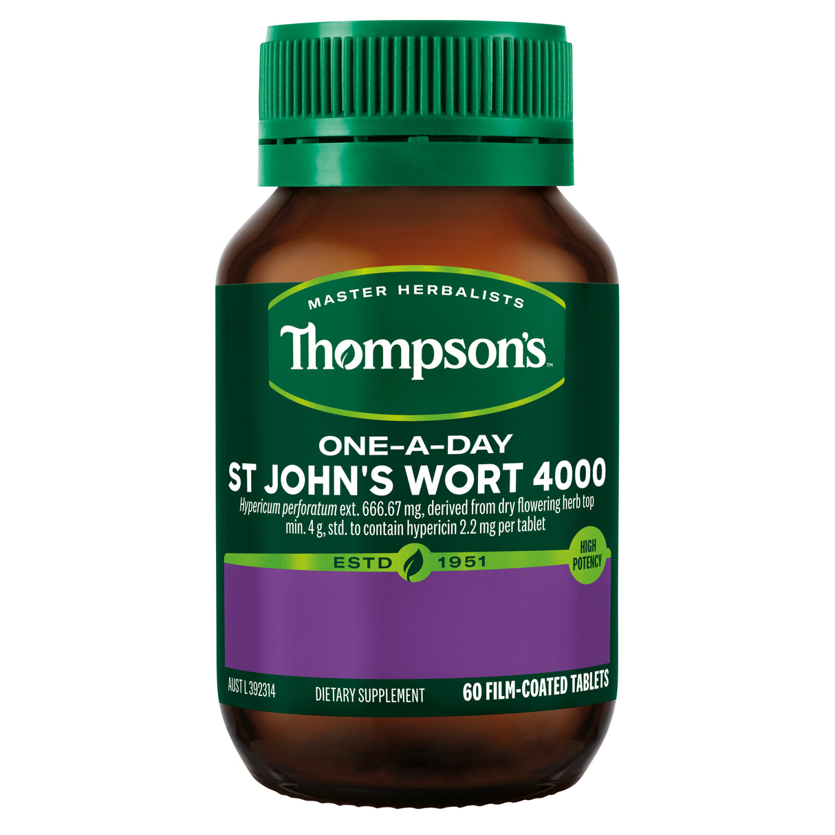 Thompson's One-A-Day St John's Wort 4000 60 Tablets