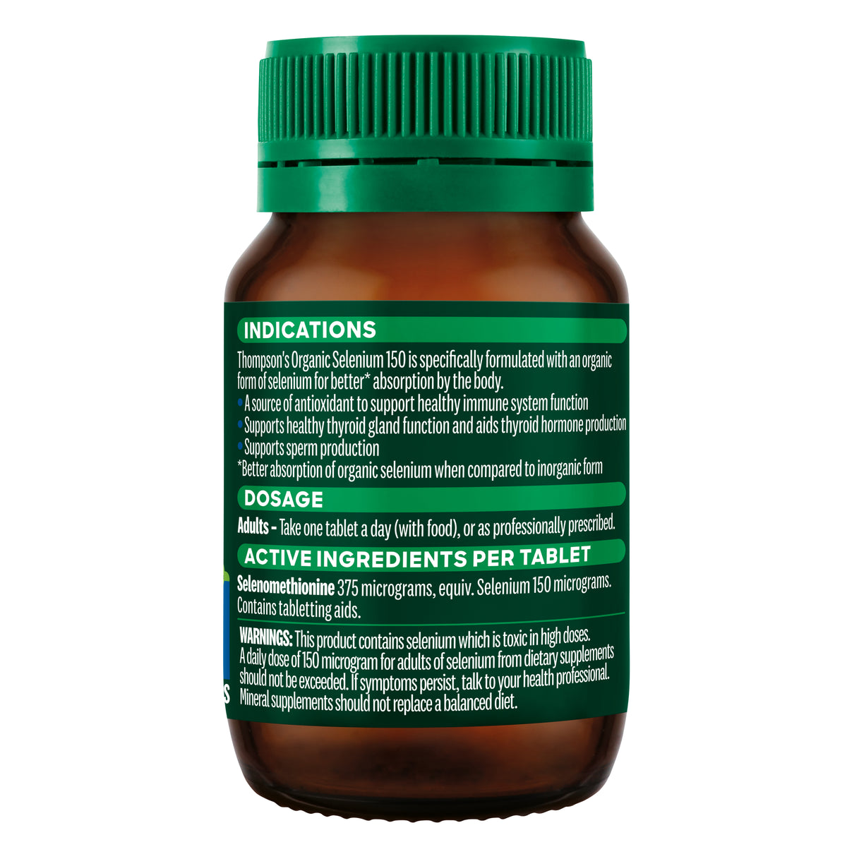 Thompson's Organic Selenium 150 60 tablets