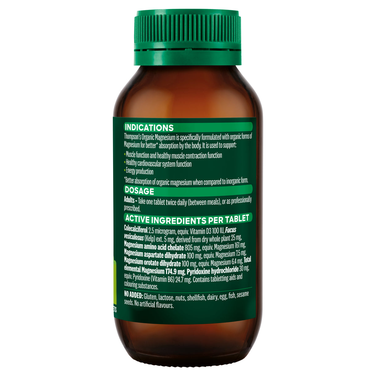 Thompson's Organic Magnesium 120 tabs