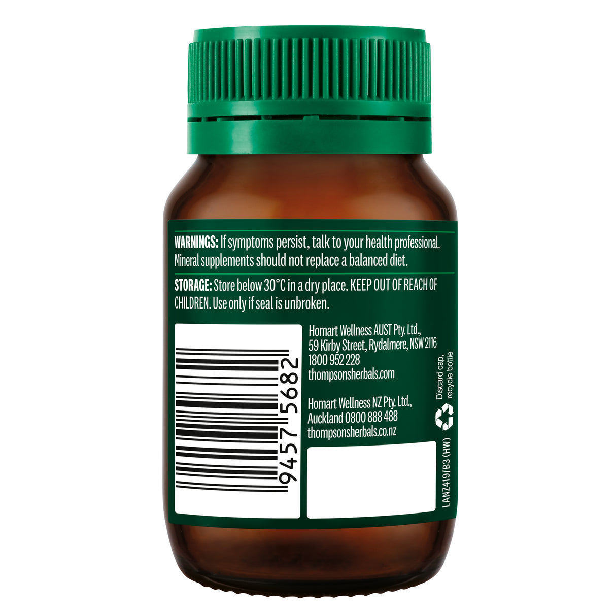 Thompsons Organic Zinc 80 tabs
