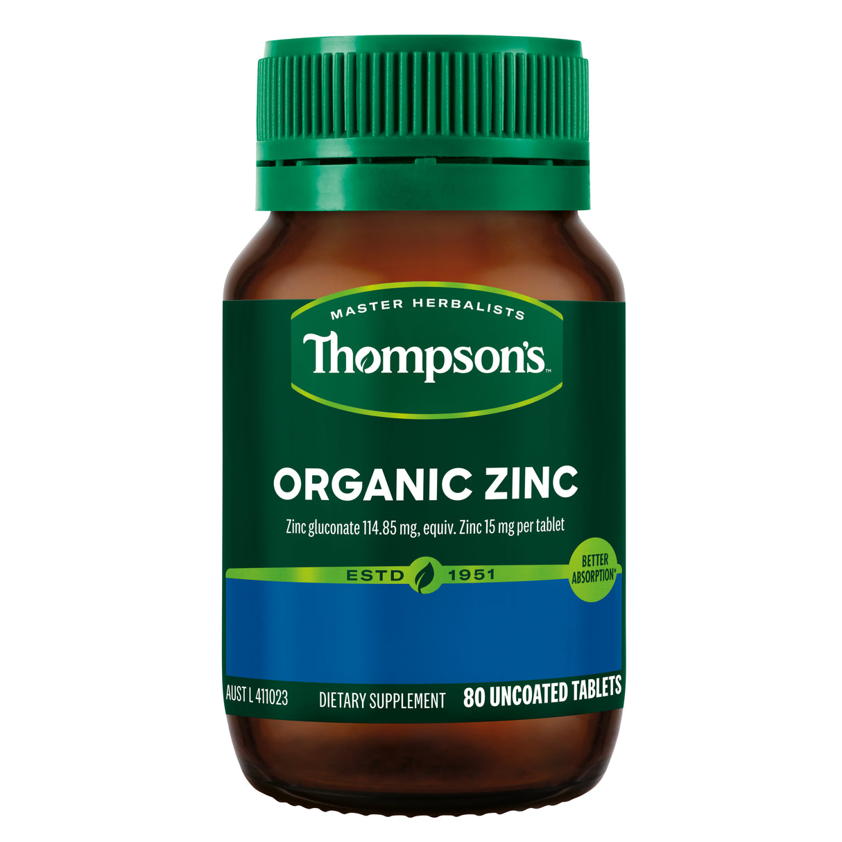 Thompsons Organic Zinc 80 tabs