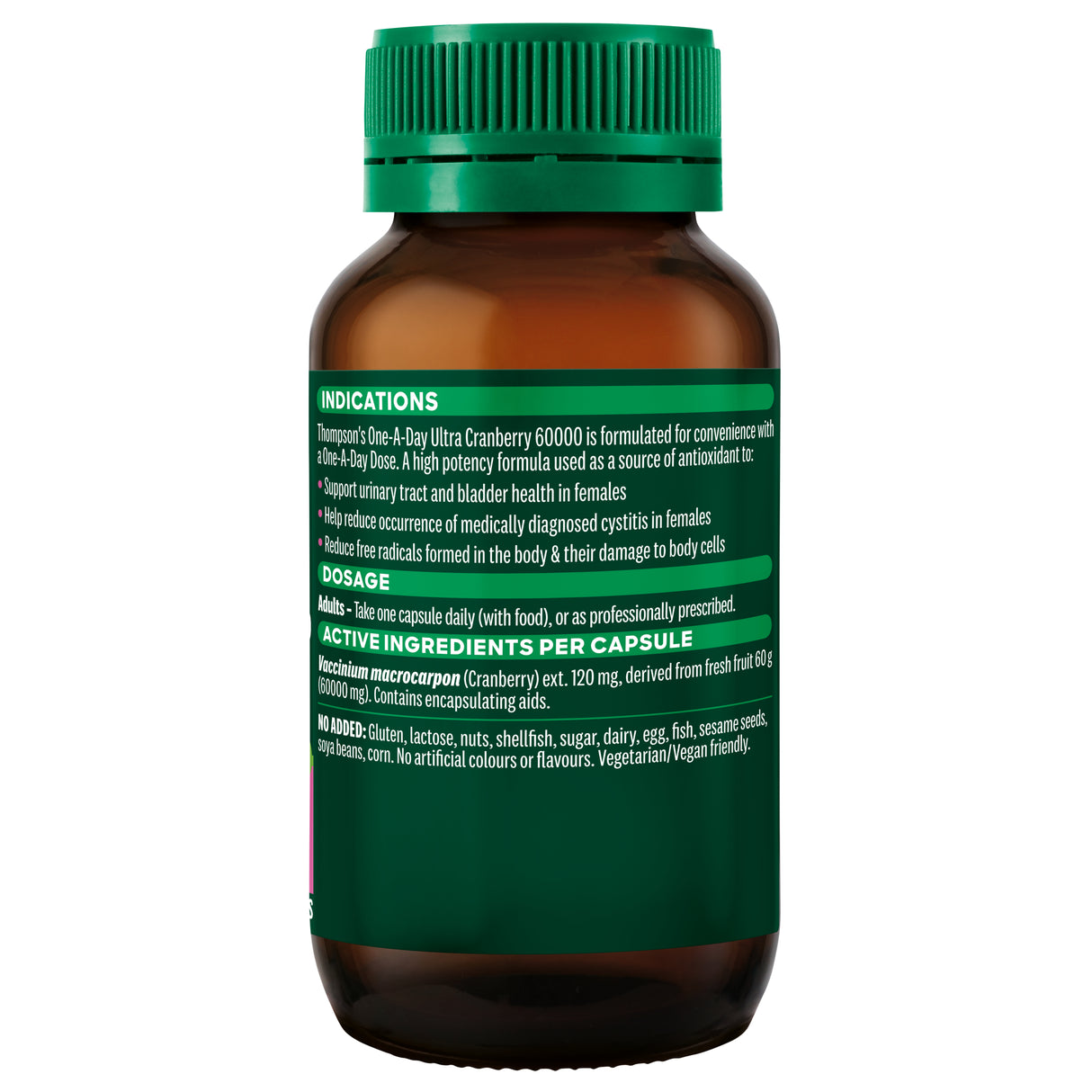 Thompson's One-a-day Ultra Cranberry 60000 60 Capsules