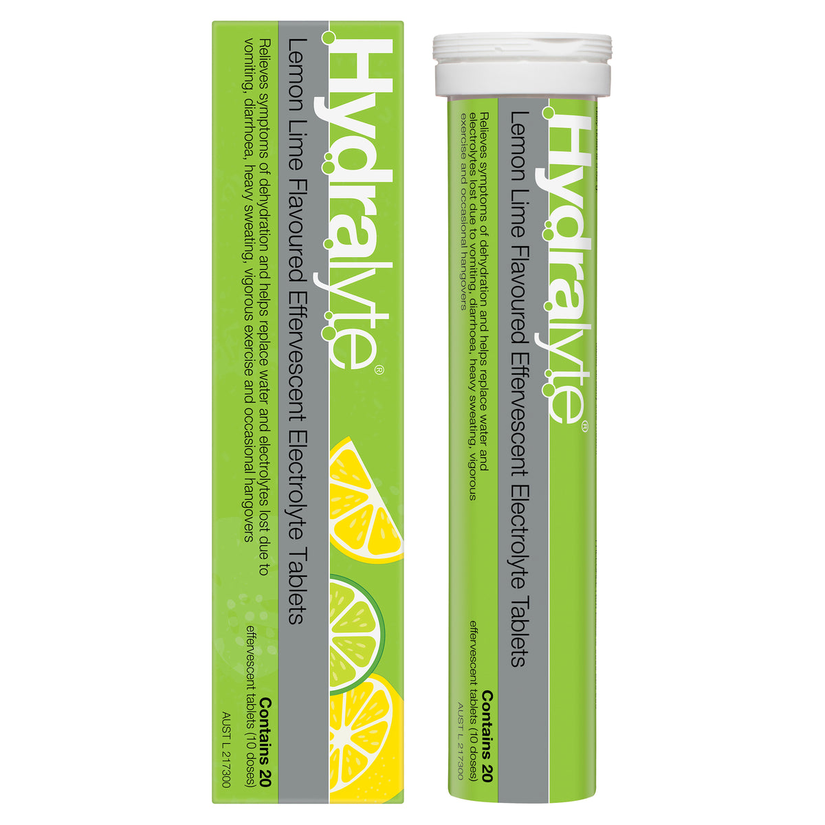 Hydralyte Effervescent Tablets Lemon Lime 20s