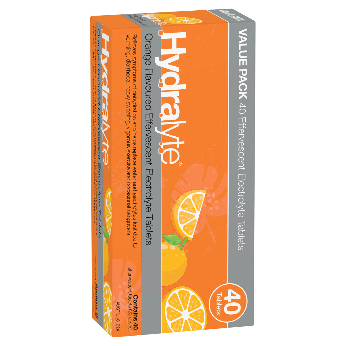 Hydralyte Effervescent Tablets Orange 40s