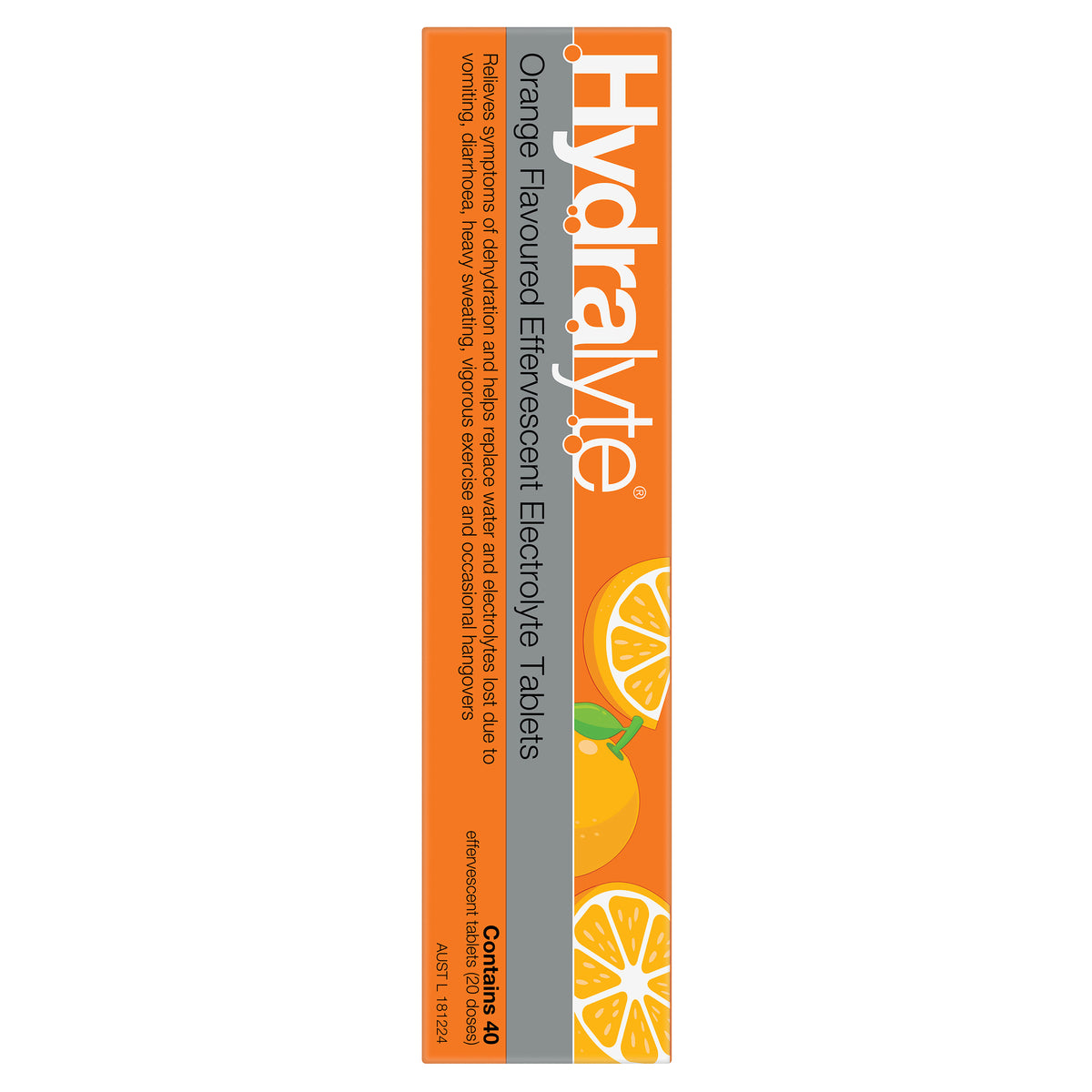 Hydralyte Effervescent Tablets Orange 40s