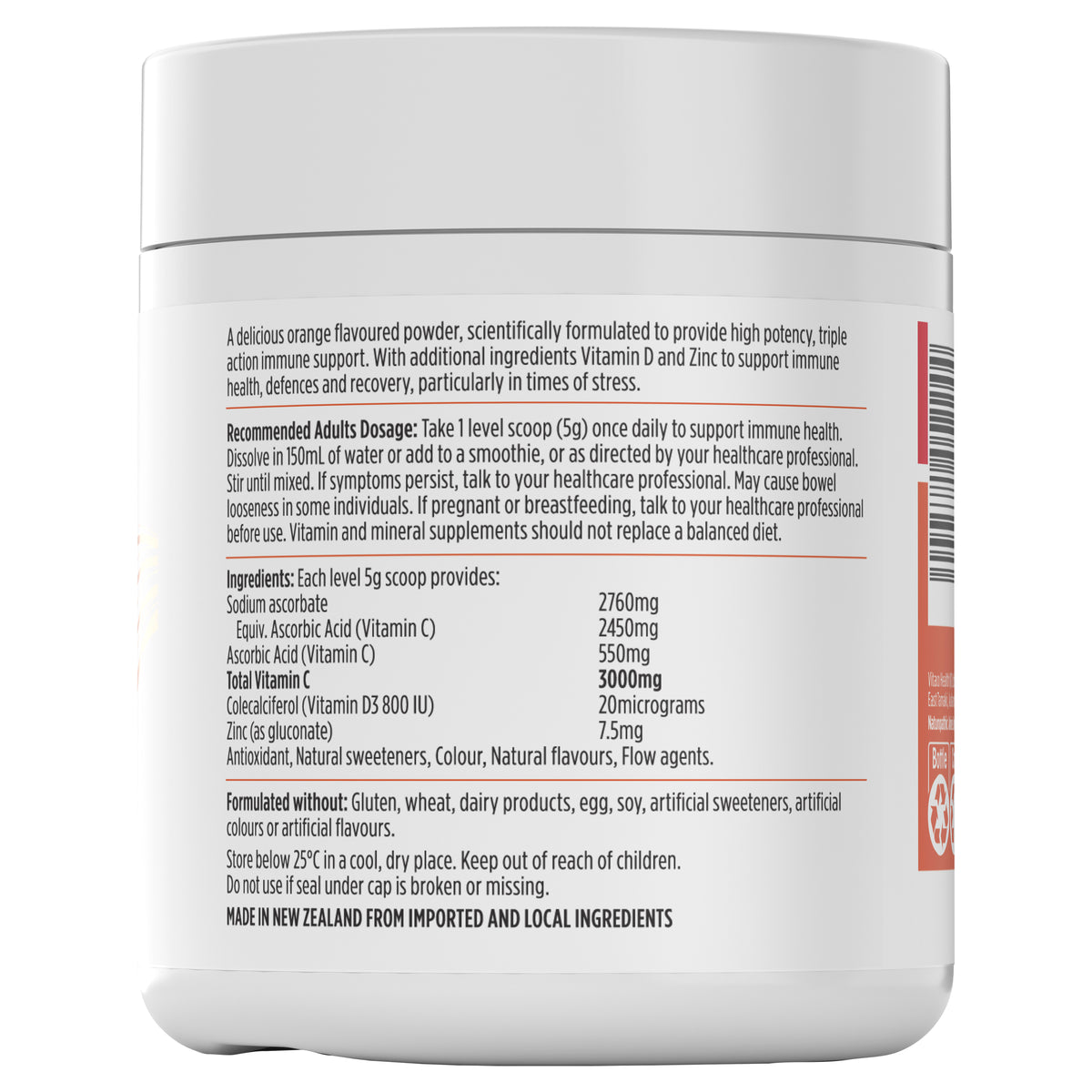 Nutralife Ultra Strength Vitamin C Powder 250g