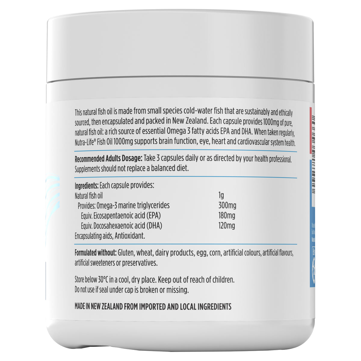 Nutra-Life Fish Oil 1000mg 180 Capsules