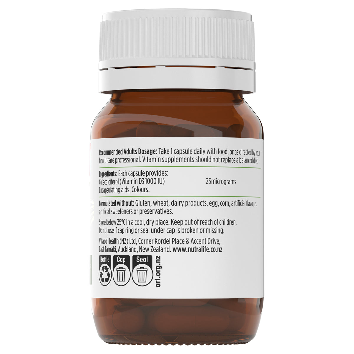 Nutra-Life Vitamin D3 1000 IU 60cap